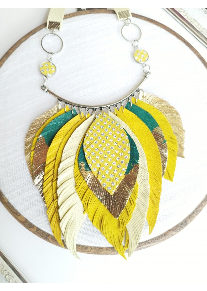 bright neon yellow and green evening jewelry
