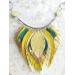bright neon yellow and green evening jewelry