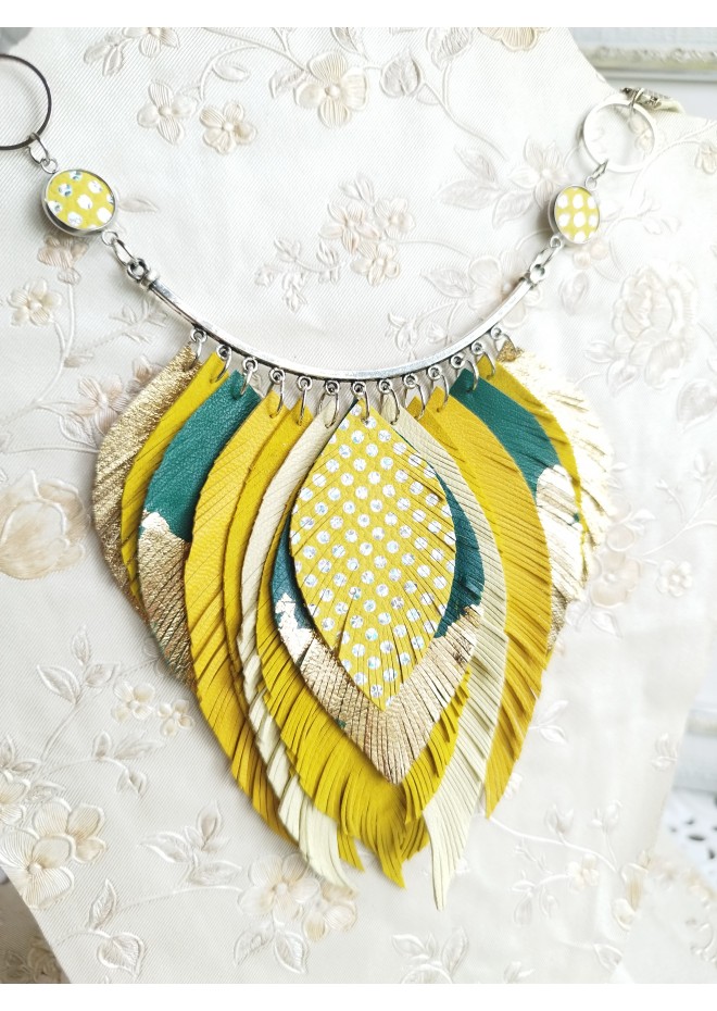 bright neon yellow and green evening jewelry