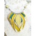 bright neon yellow and green evening jewelry