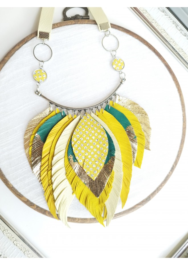 bright neon yellow and green evening jewelry