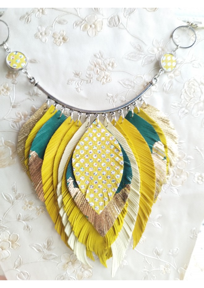 bright neon yellow and green evening jewelry