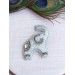 beaded embroidery brooch elephant