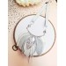 gray leather feather necklace