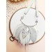 gray leather feather necklace