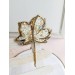 beaded  gold leaf brooch  
