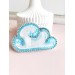 beaded cloud brooch blue 