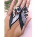 leather feather earrings black genuine leather jewelry 