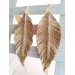 hand paint sand long feather earrings genuine handmade leather jewelry 