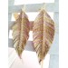 hand paint sand long feather earrings genuine handmade leather jewelry 