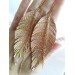 hand paint sand long feather earrings genuine handmade leather jewelry 