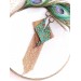  handmade genuine leather jewelry, leather feather earrings brown