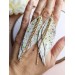 leather feather earrings white flower genuine leather jewelry 