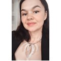 beige sand leather feather necklace