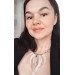 beige sand leather feather necklace