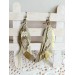 Multi layered earrings made from genuine leather