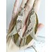 Multi layered earrings made from genuine leather
