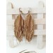 Unique high quality hand cut genuine leather feather earrings.