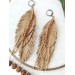 Unique high quality hand cut genuine leather feather earrings.