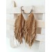 Unique high quality hand cut genuine leather feather earrings.