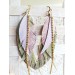 Multi layered earrings made from genuine leather