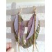 Multi layered earrings made from genuine leather