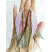 Multi layered earrings made from genuine leather